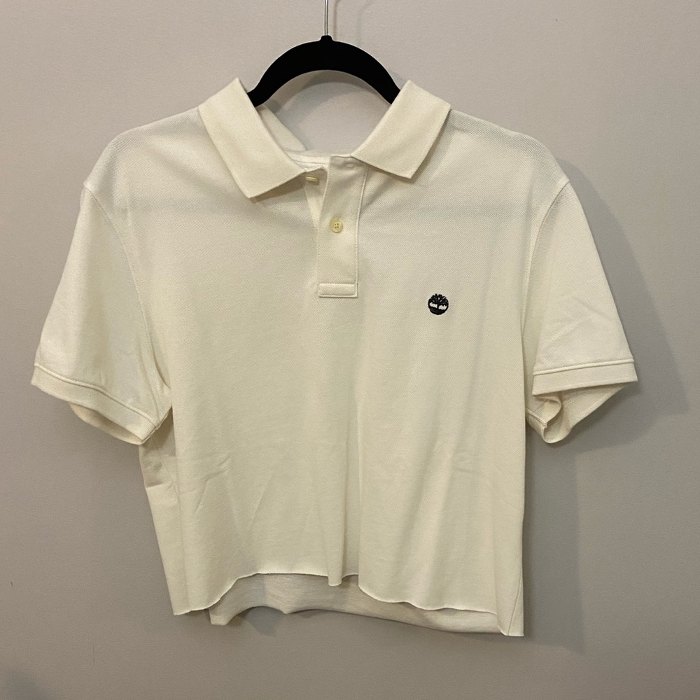 Timberland Cropped Polo Collar Top